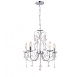 Lexi Lighting-Renee Chandelier – White / Chrome